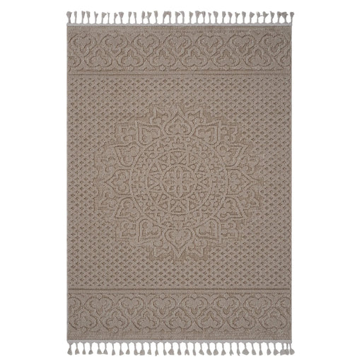 NAAR Guros Collection 8X10 Beige / Medallion Indoor / Outdoor Area Rug Default -DTYStore