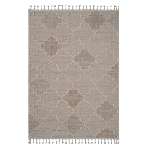 NAAR Guros Collection 8X10 Cream / Trellis Indoor / Outdoor Area Rug Default -DTYStore