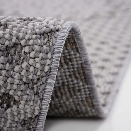 NAAR Guros Collection 8X10 Gray / White / Medallion Indoor / Outdoor Area Rug Default -DTYStore