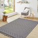 NAAR Guros Collection 8X10 Grey / White / Geometric Indoor / Outdoor Area Rug Default -DTYStore