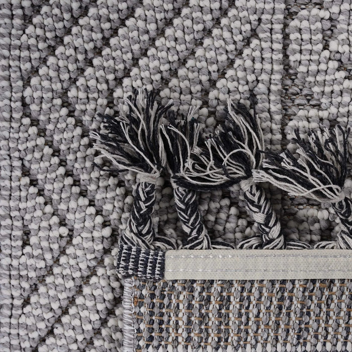 NAAR Guros Collection 8X10 Grey / White / Geometric Indoor / Outdoor Area Rug Default -DTYStore