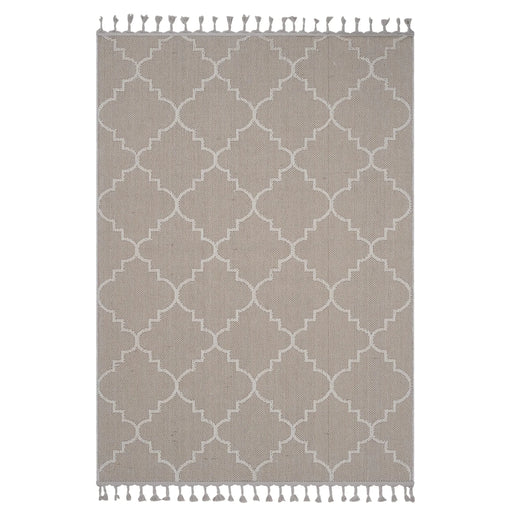 NAAR Guros Collection 8X10 Ivory / Trellis Indoor / Outdoor Area Rug Default -DTYStore
