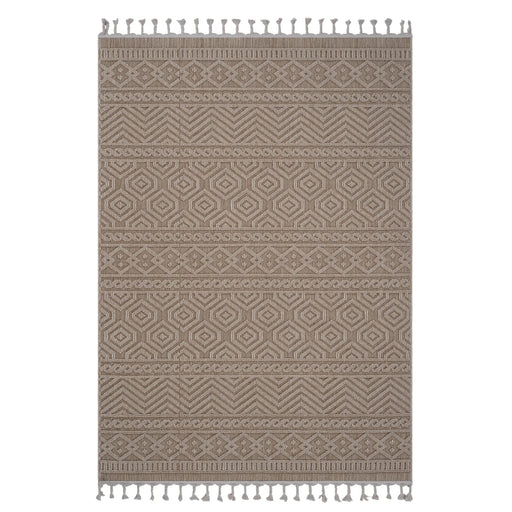 NAAR Guros Collection 8X10 Mocha / Geometric Indoor / Outdoor Area Rug Default -DTYStore