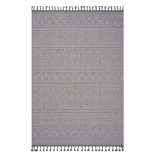NAAR Guros Collection 8X10 White / Geometric Indoor / Outdoor Area Rug Default -DTYStore