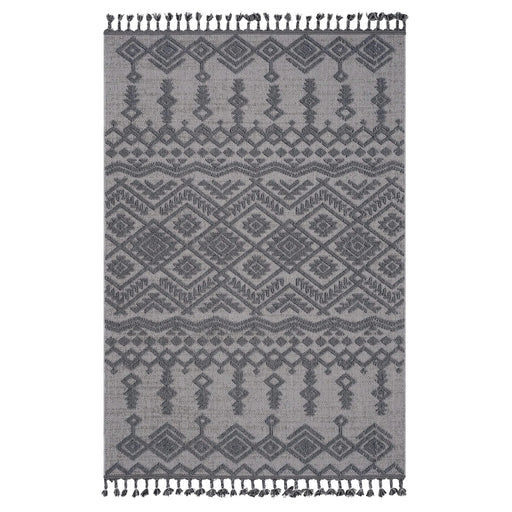 NAAR Guros Collection 8X10 White / Gray / Traditional Indoor / Outdoor Area Rug Default -DTYStore