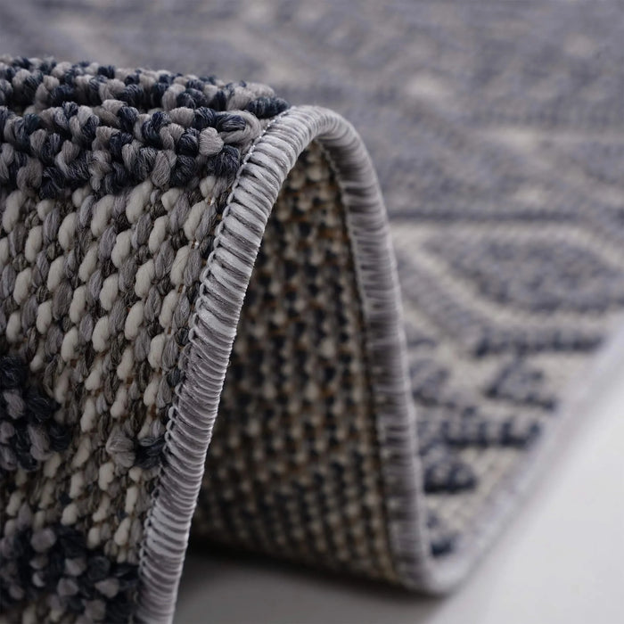 NAAR Guros Collection 8X10 White / Gray / Traditional Indoor / Outdoor Area Rug Default -DTYStore