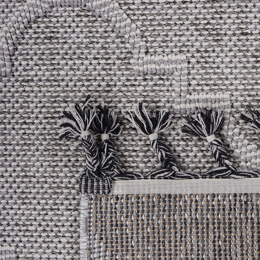 NAAR Guros Collection 8X10 White / Grey / Trellis Indoor / Outdoor Area Rug Default -DTYStore