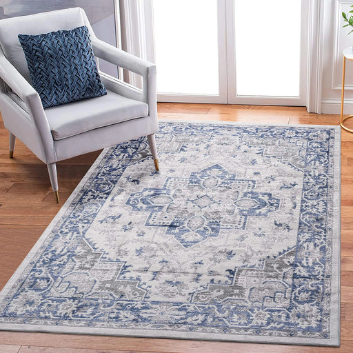 NAAR MARFI Collection 8X10 Blue / Grey / Oriental Area Rug Default -DTYStore