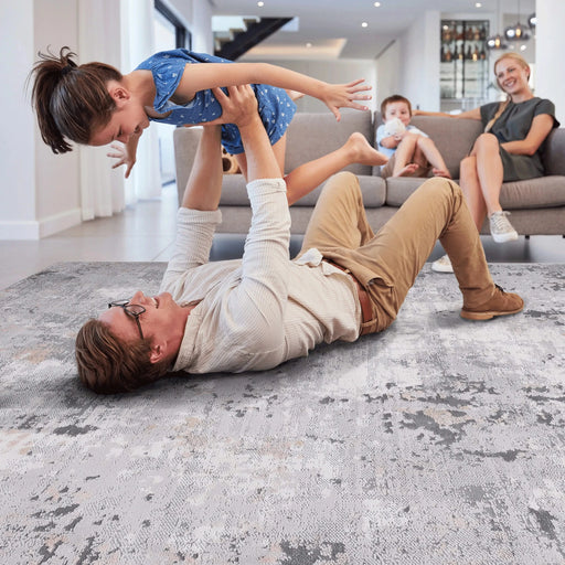 NAAR MARFI Collection 8X10 Grey / Multi / Abstract Area Rug Default -DTYStore