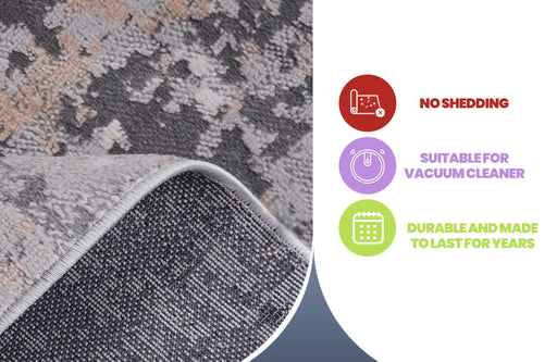 NAAR MARFI Collection 8X10 Grey / Multi / Abstract Area Rug Default -DTYStore