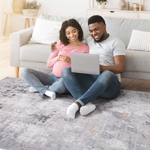 NAAR MARFI Collection 8X10 Grey / Multi / Abstract Area Rug Default -DTYStore