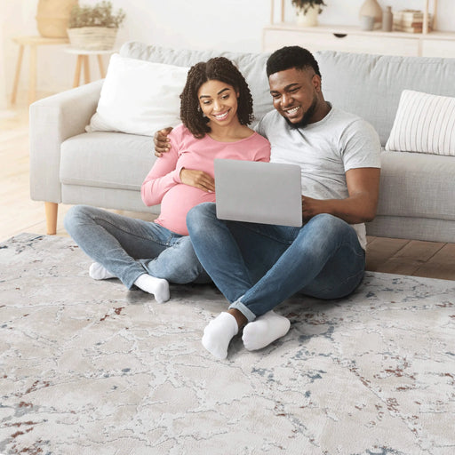 NAAR MARFI Collection 8X10 Multi / Contemporary Area Rug Default -DTYStore