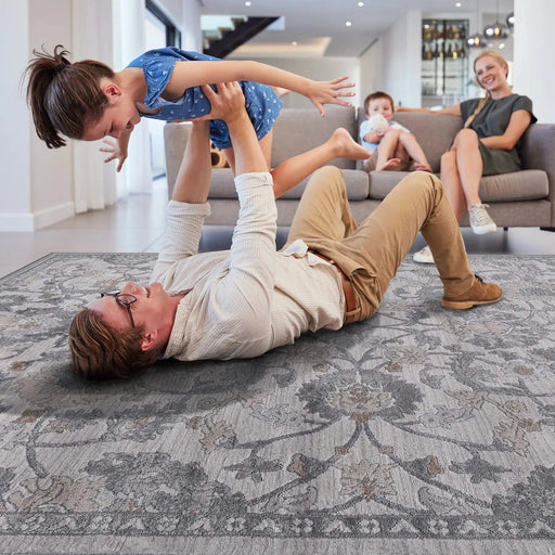 NAAR MARFI Collection 8X10 Sand / Ivory / Oriental Area Rug Default -DTYStore