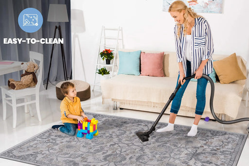 NAAR MARFI Collection 8X10 Sand / Ivory / Oriental Area Rug Default -DTYStore