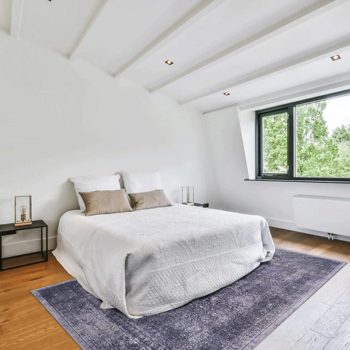 NAAR MAVAL Anthracite Washable Rug 9x12 Area Rug (Anthracite, 9'x12') Default -DTYStore