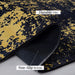 NAAR MAVAL Black Washable Rug 8x10 Area Rug (Black+Gold, 8' x 10') Default -DTYStore