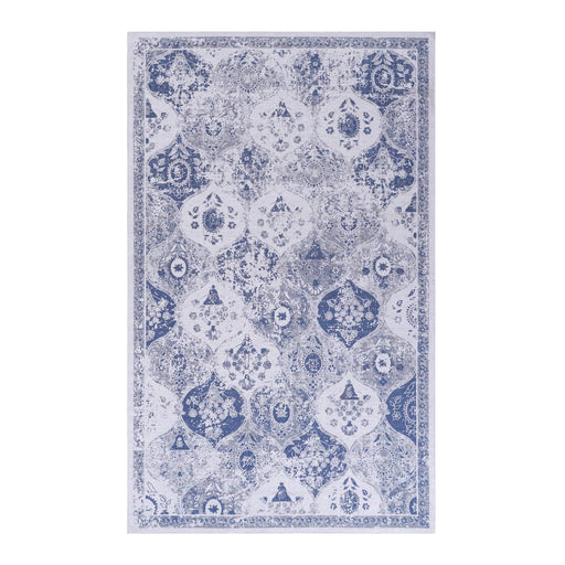 NAAR MAVAL Blue Washable Rug 8x10 Area Rug (Blue, 8' x 10') Default -DTYStore