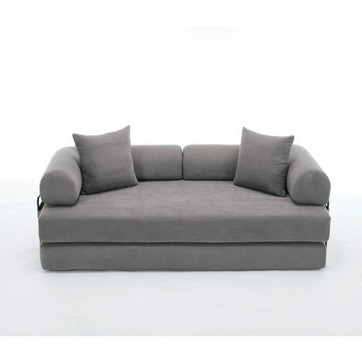 [NEW ARRIVED] [VIDEO PROVIDED] 78.5' Folding Convertible Out Sleeper Sofa Bed,4-in-1 DIY Combination Convertible Sofa,3 seat, Folding Sofa, King Size , Bedroom,Apartment,Corduroy,Gray Default -DTYStore