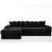 [NEW ARRIVED] [VIDEO PROVIDED] Oversize Cloud Sectional Couch, L-Shape Sofa, Convertible Floor Sleeper Sofa Bed, No Assembly ,Eight pillows,3-in-1,Side Pocket,(Left Facing Sofa),3 Seat,Corduroy,Black Default -DTYStore