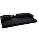 [NEW ARRIVED] [VIDEO PROVIDED] Oversize Cloud Sectional Couch, L-Shape Sofa, Convertible Floor Sleeper Sofa Bed, No Assembly ,Eight pillows,3-in-1,Side Pocket,(Left Facing Sofa),3 Seat,Corduroy,Black Default -DTYStore