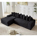 [NEW ARRIVED] [VIDEO PROVIDED] Oversize Cloud Sectional Couch, L-Shape Sofa, Convertible Floor Sleeper Sofa Bed, No Assembly ,Eight pillows,3-in-1,Side Pocket,(Left Facing Sofa),3 Seat,Corduroy,Black Default -DTYStore