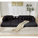 [NEW ARRIVED] [VIDEO PROVIDED] Oversize Cloud Sectional Couch, L-Shape Sofa, Convertible Floor Sleeper Sofa Bed, No Assembly ,Eight pillows,3-in-1,Side Pocket,(Left Facing Sofa),3 Seat,Corduroy,Black Default -DTYStore