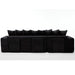 [NEW ARRIVED] [VIDEO PROVIDED] Oversize Cloud Sectional Couch, L-Shape Sofa, Convertible Floor Sleeper Sofa Bed, No Assembly ,Eight pillows,3-in-1,Side Pocket,(Left Facing Sofa),3 Seat,Corduroy,Black Default -DTYStore