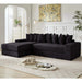 [NEW ARRIVED] [VIDEO PROVIDED] Oversize Cloud Sectional Couch, L-Shape Sofa, Convertible Floor Sleeper Sofa Bed, No Assembly ,Eight pillows,3-in-1,Side Pocket,(Left Facing Sofa),3 Seat,Corduroy,Black Default -DTYStore