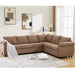 [NEW ARRIVED] [VIDEO PROVIDED] Sleeper Sofa, 2 in 1 Pull Out Couch Bed,6 seater sofa bed, L Shaped Sleeper Sectional Sofa Couch,Riveted sofa,104'' Large combined sofa Bed in living room, Brown Default -DTYStore