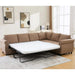 [NEW ARRIVED] [VIDEO PROVIDED] Sleeper Sofa, 2 in 1 Pull Out Couch Bed,6 seater sofa bed, L Shaped Sleeper Sectional Sofa Couch,Riveted sofa,104'' Large combined sofa Bed in living room, Brown Default -DTYStore