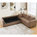 [NEW ARRIVED] [VIDEO PROVIDED] Sleeper Sofa, 2 in 1 Pull Out Couch Bed,6 seater sofa bed, L Shaped Sleeper Sectional Sofa Couch,Riveted sofa,104'' Large combined sofa Bed in living room, Brown Default -DTYStore