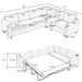 [NEW ARRIVED] [VIDEO PROVIDED] Sleeper Sofa, 2 in 1 Pull Out Couch Bed,6 seater sofa bed, L Shaped Sleeper Sectional Sofa Couch,Riveted sofa,104'' Large combined sofa Bed in living room, GRAY Default -DTYStore
