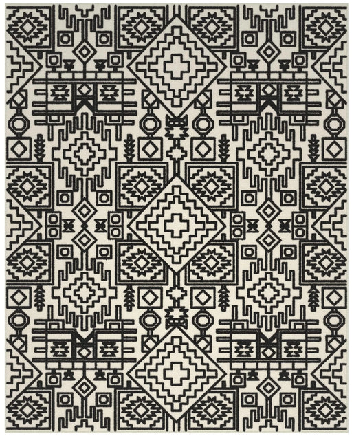 Napa Mercana Ivory and Black Chenille High-Low Area Rug Default -DTYStore