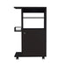 Napenthe 1-Shelf Kitchen Cart with Caster Black Wengue Default -DTYStore