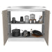 Napoles Utility Sink with Cabinet One Shelf, Double Door Cabinet -Smokey Oak / Light Gray - DTY Store