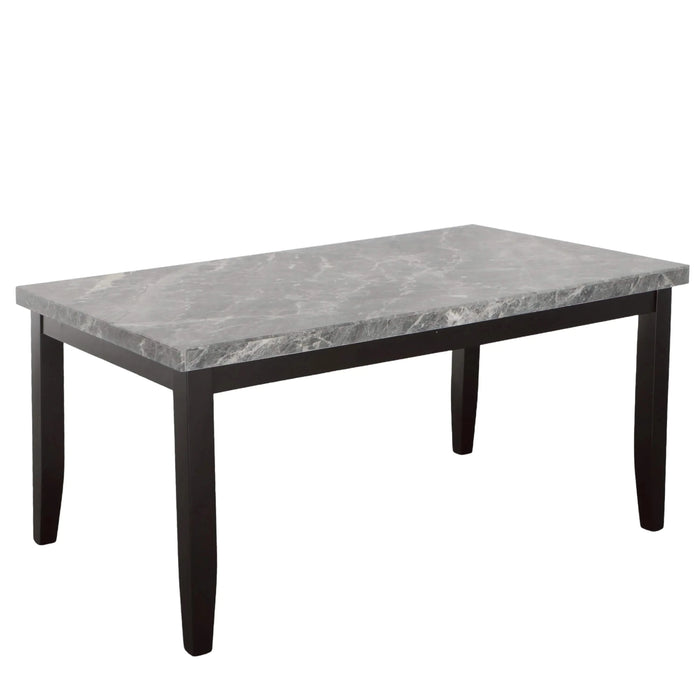 Napoli - Gray Marble Top Dining Table - Dark Gray Default -DTYStore