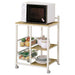 Natural Brown and White Kitchen Cart Default -DTYStore