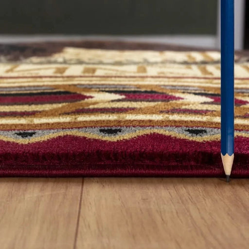 Nature's Nest GC_CBL3007 Multi 7 ft. 10 in. x 10 ft. 3 in. Lodge Area Rug Default -DTYStore