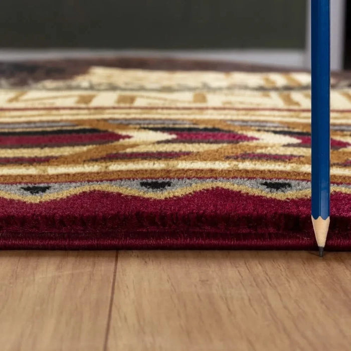 Nature's Nest GC_CBL3007 Multi 7 ft. 10 in. x 10 ft. 3 in. Lodge Area Rug Default -DTYStore