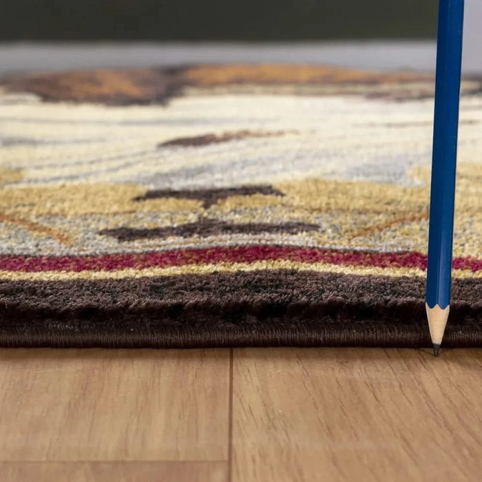 Nature's Nest GC_CBL3008 Multi 7 ft. 10 in. x 10 ft. 3 in. Lodge Area Rug Default -DTYStore