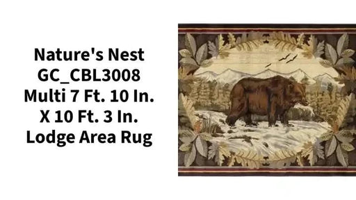 Nature's Nest GC_CBL3008 Multi 7 ft. 10 in. x 10 ft. 3 in. Lodge Area Rug Default -DTYStore