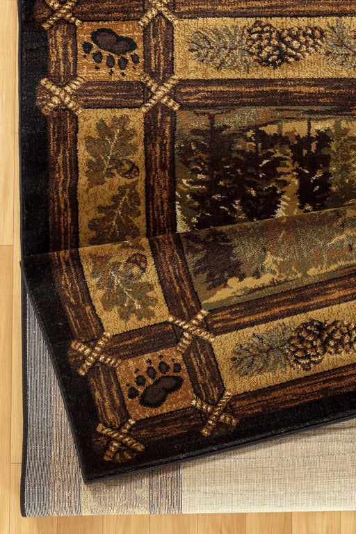 Nature's Nest GC_CBL3009 Multi 2 ft. 7 in. x 7 ft. 3 in. Lodge Area Rug Default -DTYStore