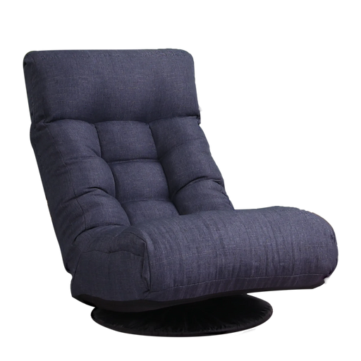 Navy Adjustable Japanese Reclining Floor Chair Sofa with Metal Frame for Living Room & Balcony Default -DTYStore