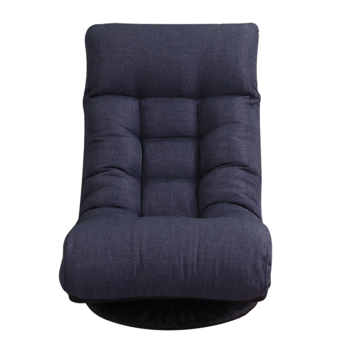 Navy Adjustable Japanese Reclining Floor Chair Sofa with Metal Frame for Living Room & Balcony Default -DTYStore