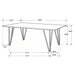 Neve Grey Sheesham Live Edge Dining Table Default -DTYStore