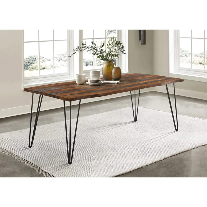 Neve Grey Sheesham Live Edge Dining Table Default -DTYStore