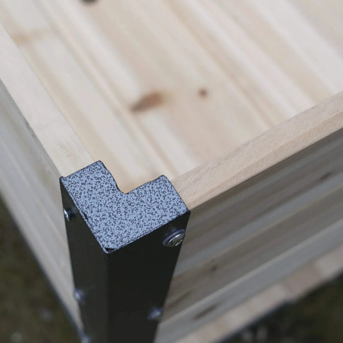 New style: 45' Iron-wood combined growing beds with feet and storage racks. Suitable for various places such as gardens, backyards, terraces, balconies, etc. Default -DTYStore