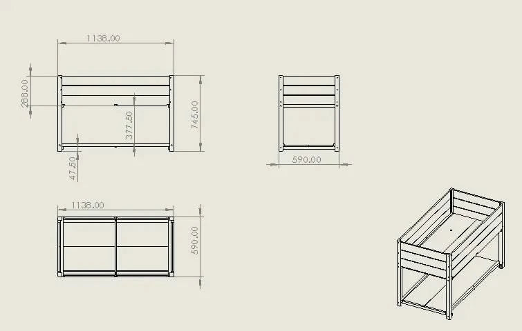 New style: 45' Iron-wood combined growing beds with feet and storage racks. Suitable for various places such as gardens, backyards, terraces, balconies, etc. Default -DTYStore