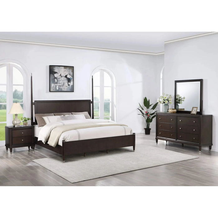 Niguel Brown 4-piece Poster Bedroom Set Default -DTYStore