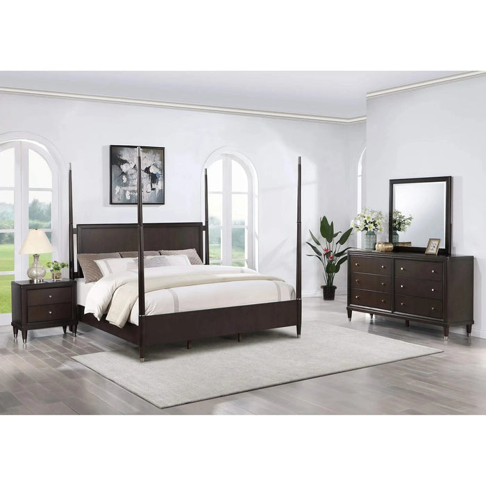Niguel Brown 4-piece Poster Bedroom Set Default -DTYStore